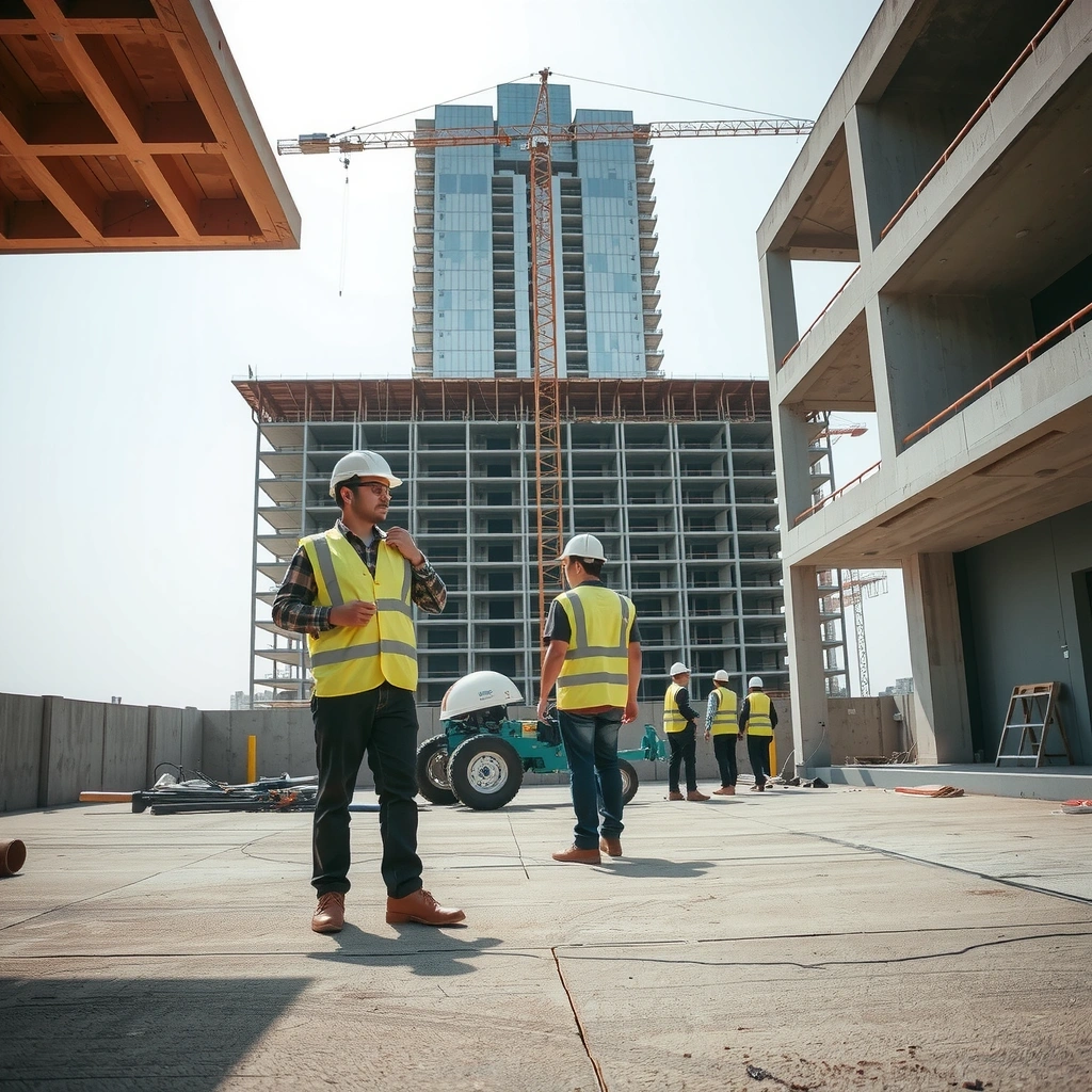 HardBuild Construction team working on professional project