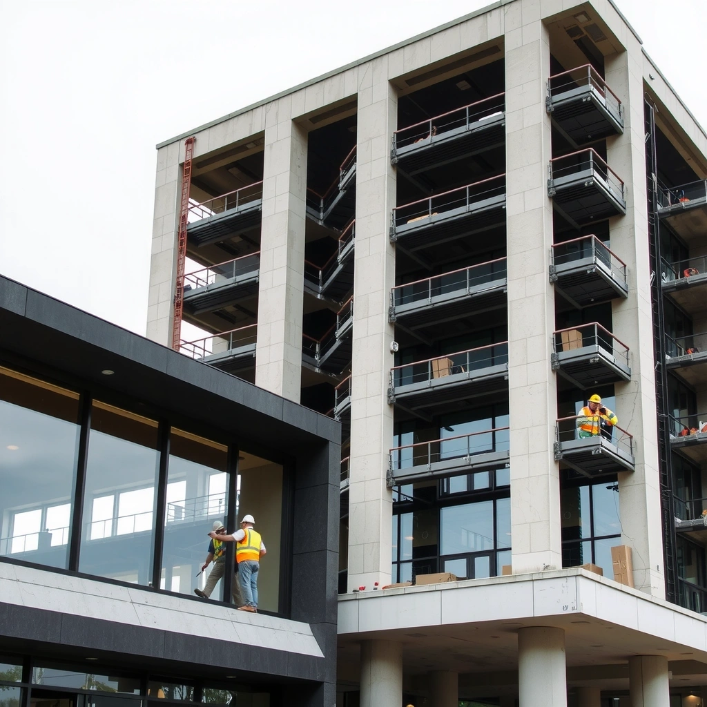 Office building construction