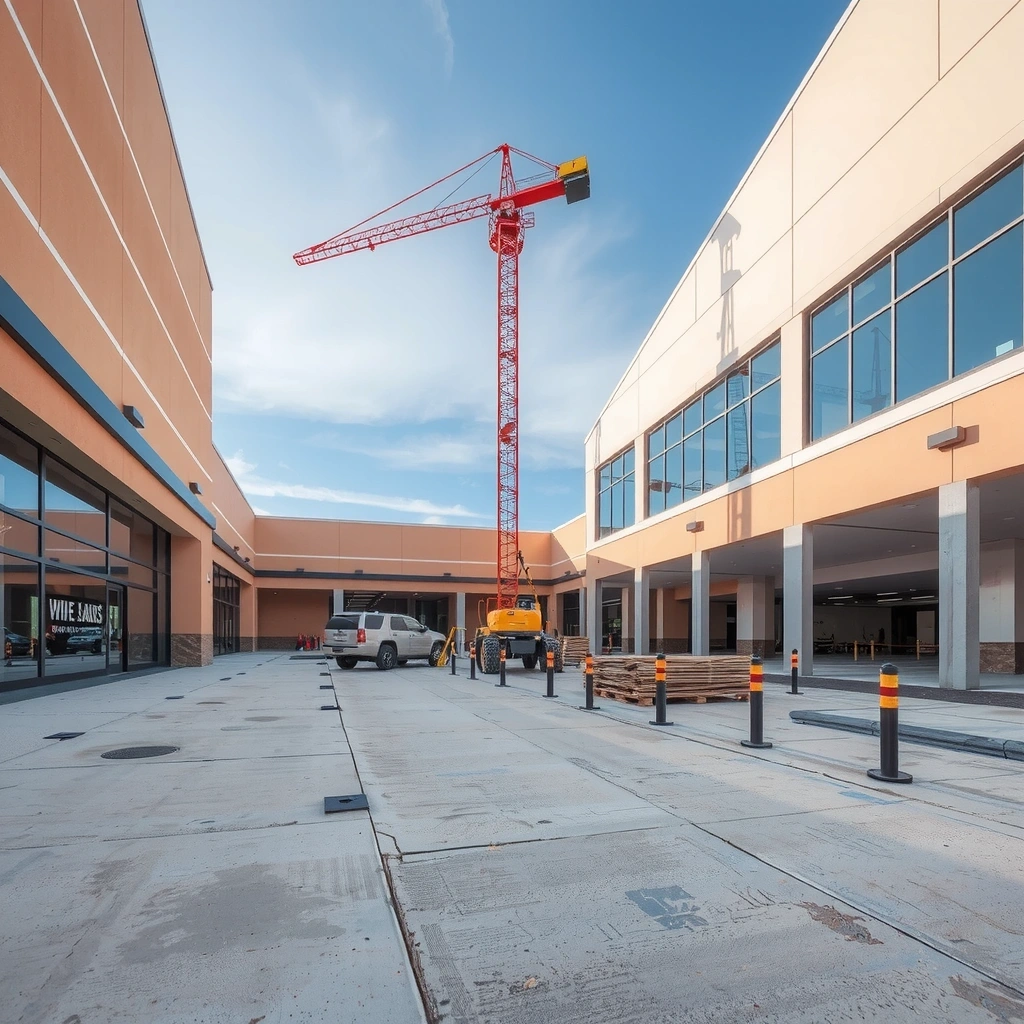 Retail shopping center construction