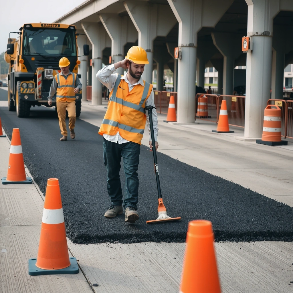 Road construction project